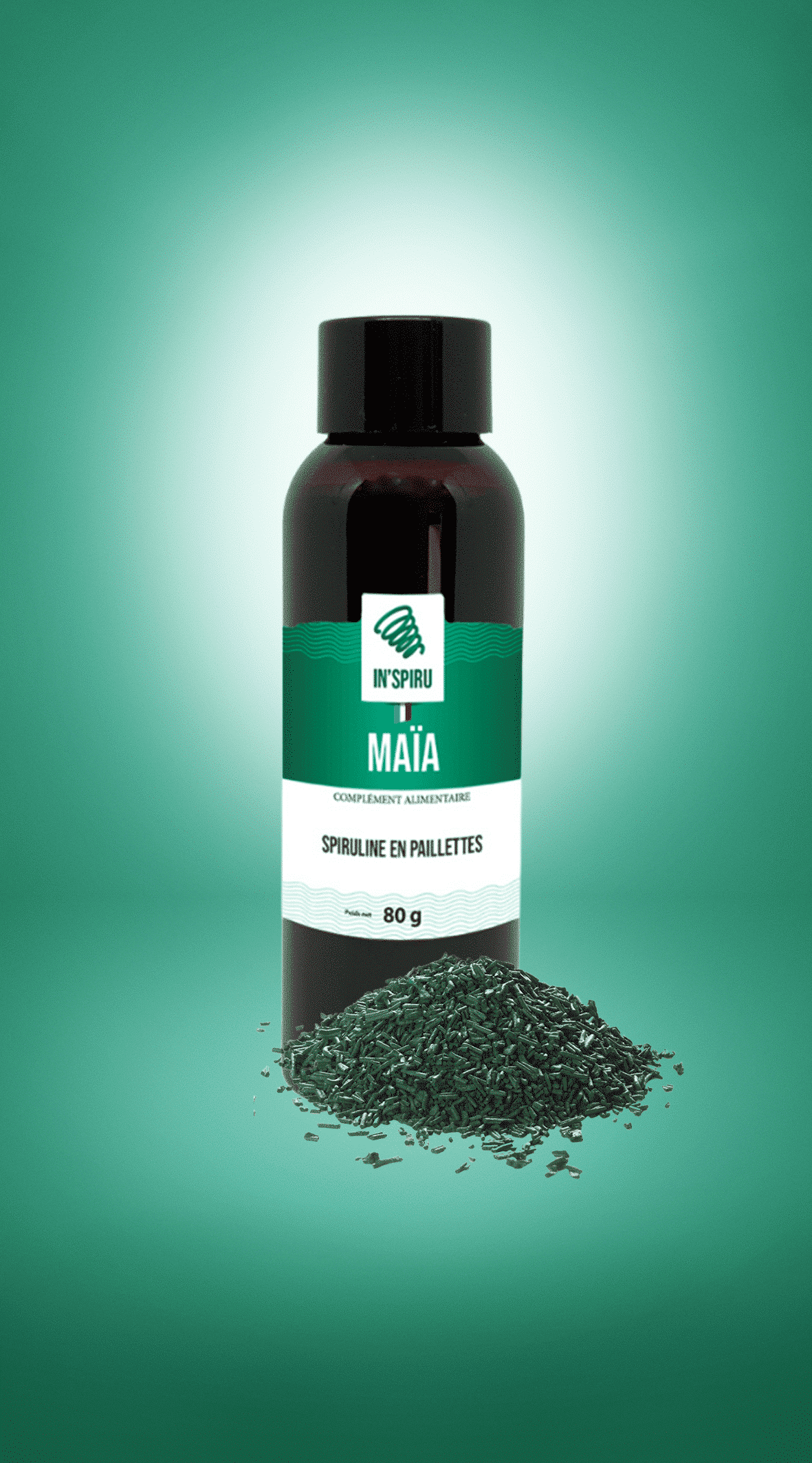 Maïa spiruline en paillettes