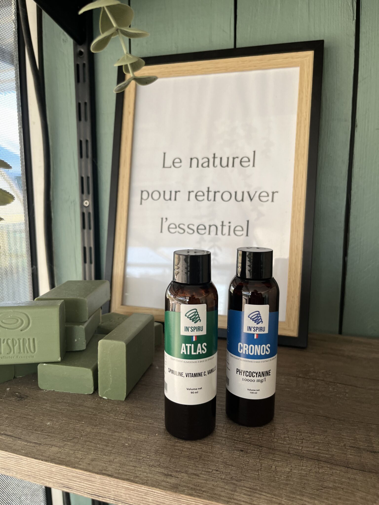 Pack découverte Sérénité : spiruline liquide Atlas et Cronos 100ml
