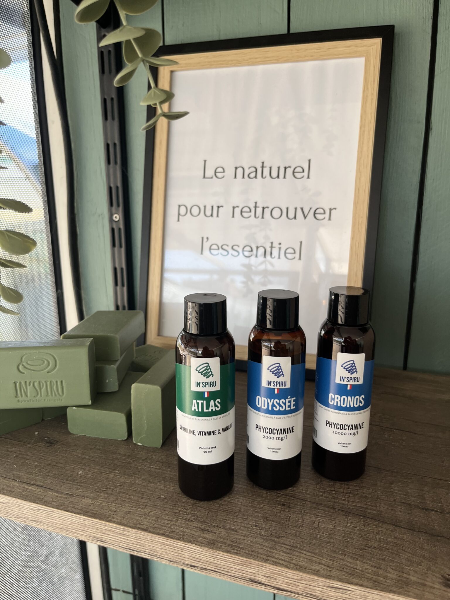 Pack découverte Sport : spiruline liquide Atlas, phycocyanine Odyssée et Cronos 100ml